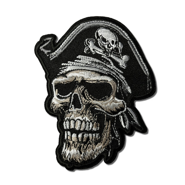Pirate Skull Hat Crossbones Patch - PATCHERS Iron on Patch