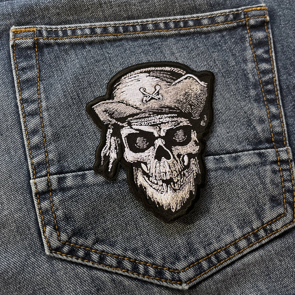 Pirate Skull Hat Patch - PATCHERS Iron on Patch