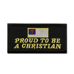 Proud To Be A Christian With Flag Patch - PATCHERS Iron on Patch