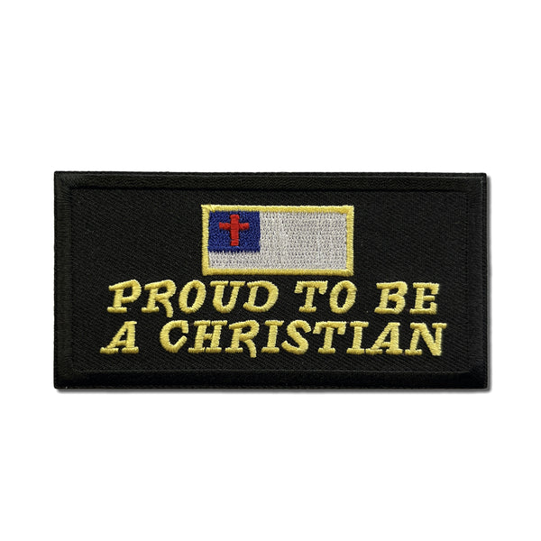 Proud To Be A Christian With Flag Patch - PATCHERS Iron on Patch