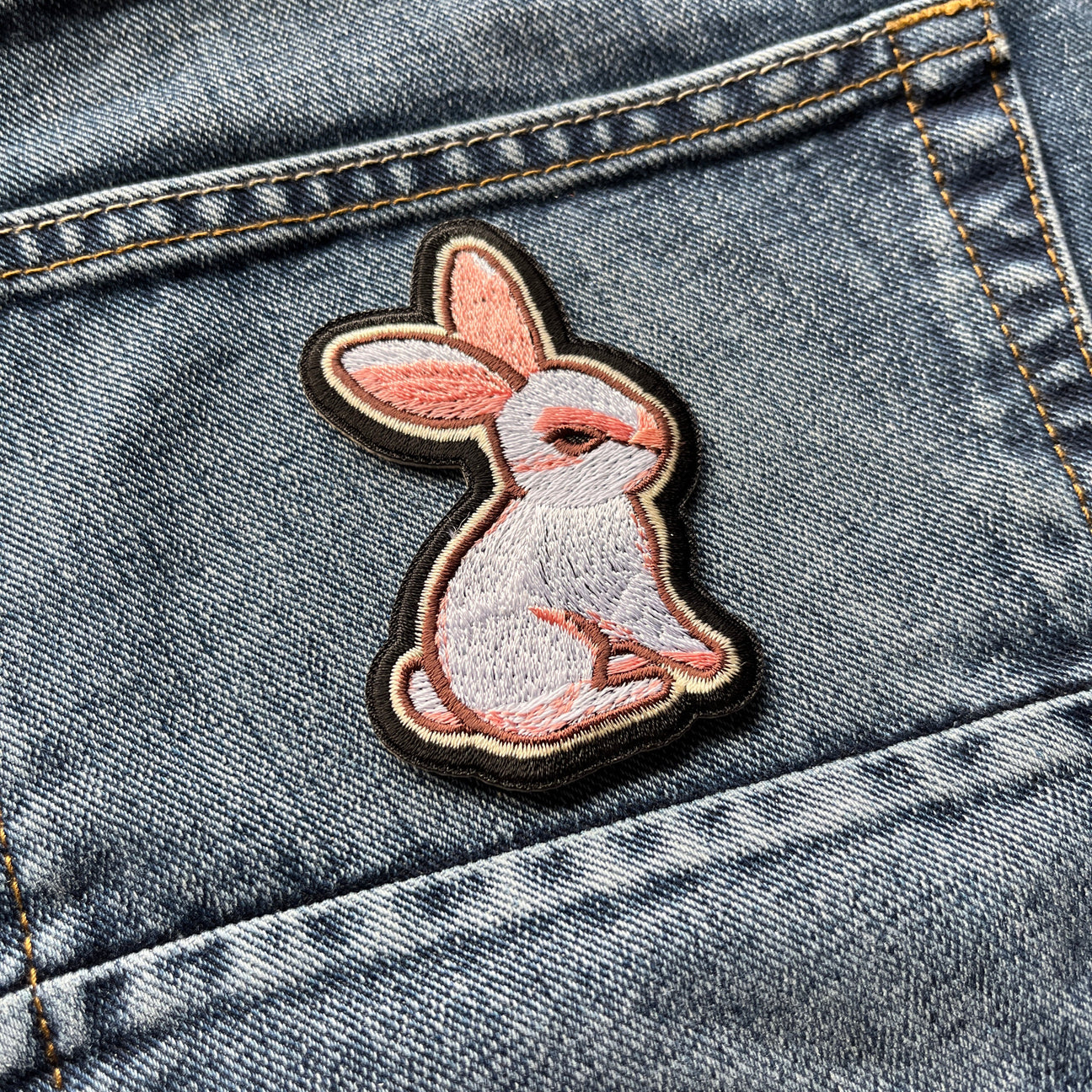 Embroidered Rabbit Iron on Sew on Patch – PATCHERS