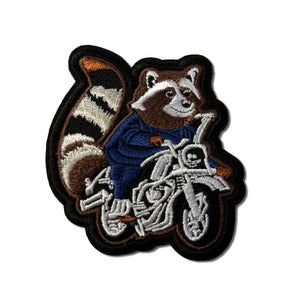 Raccoon Biker Patch - PATCHERS Iron on Patch