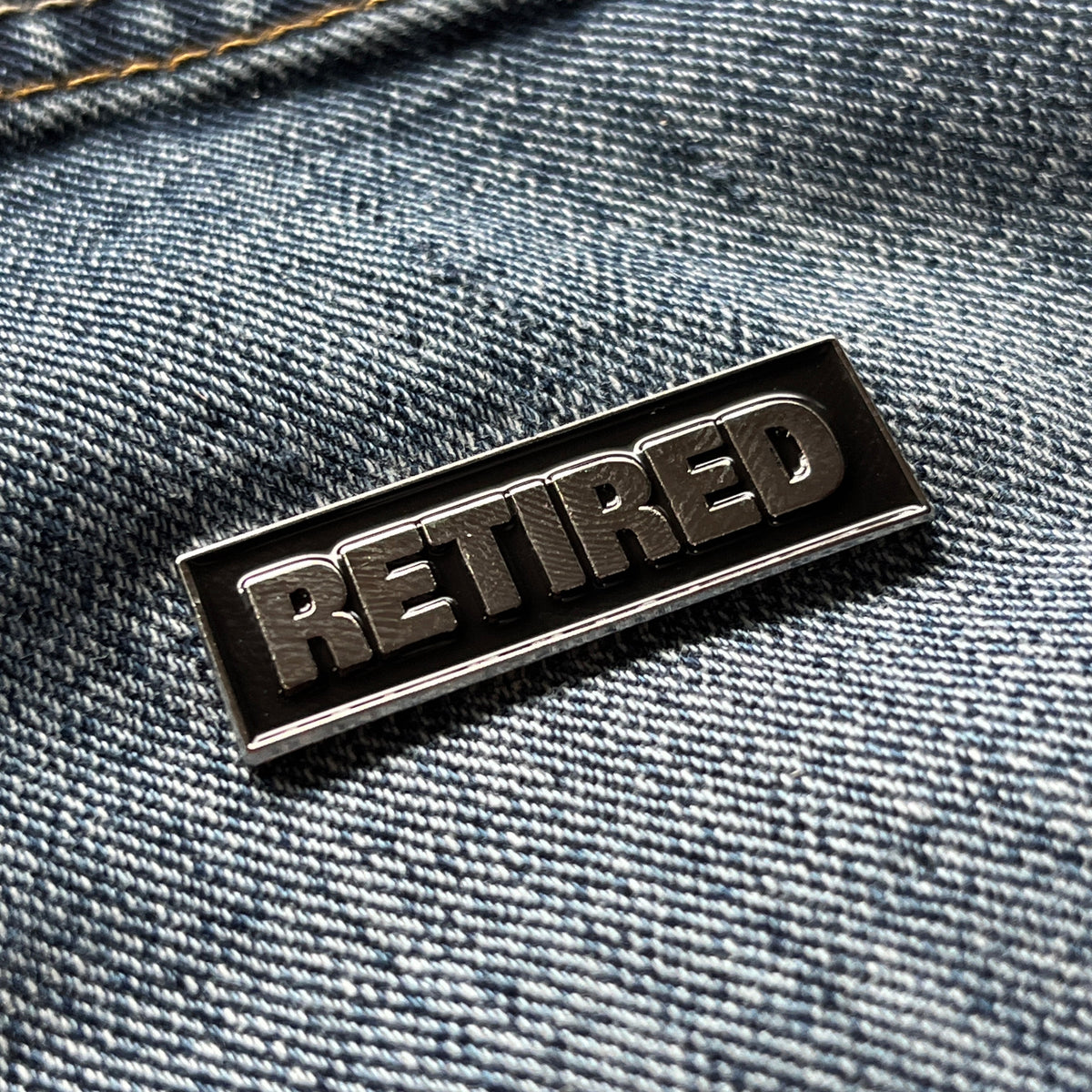 Metal & Enamel Retired Pin Badge with Secure Locking Backs – PATCHERS