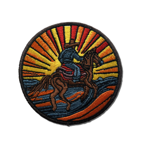 Riding Into The Sunset Cowboy Horse Patch - PATCHERS Iron on Patch