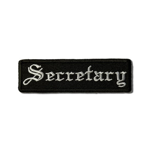 Secretary In Old English Patch - PATCHERS Iron on Patch