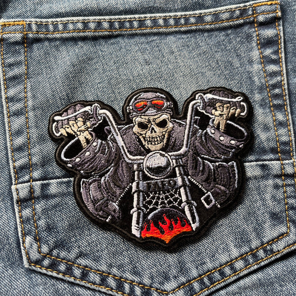 Skeleton Rider FAFO Patch - PATCHERS Iron on Patch
