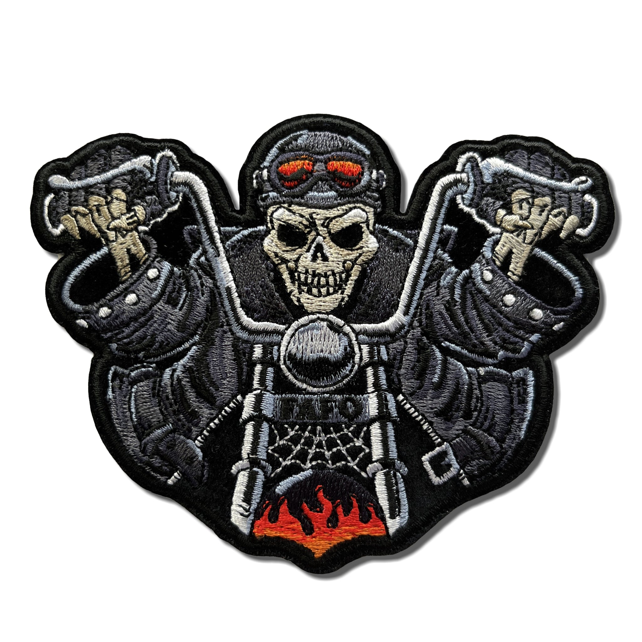 Embroidered Skeleton Rider FAFO Iron on Sew on Patch – PATCHERS