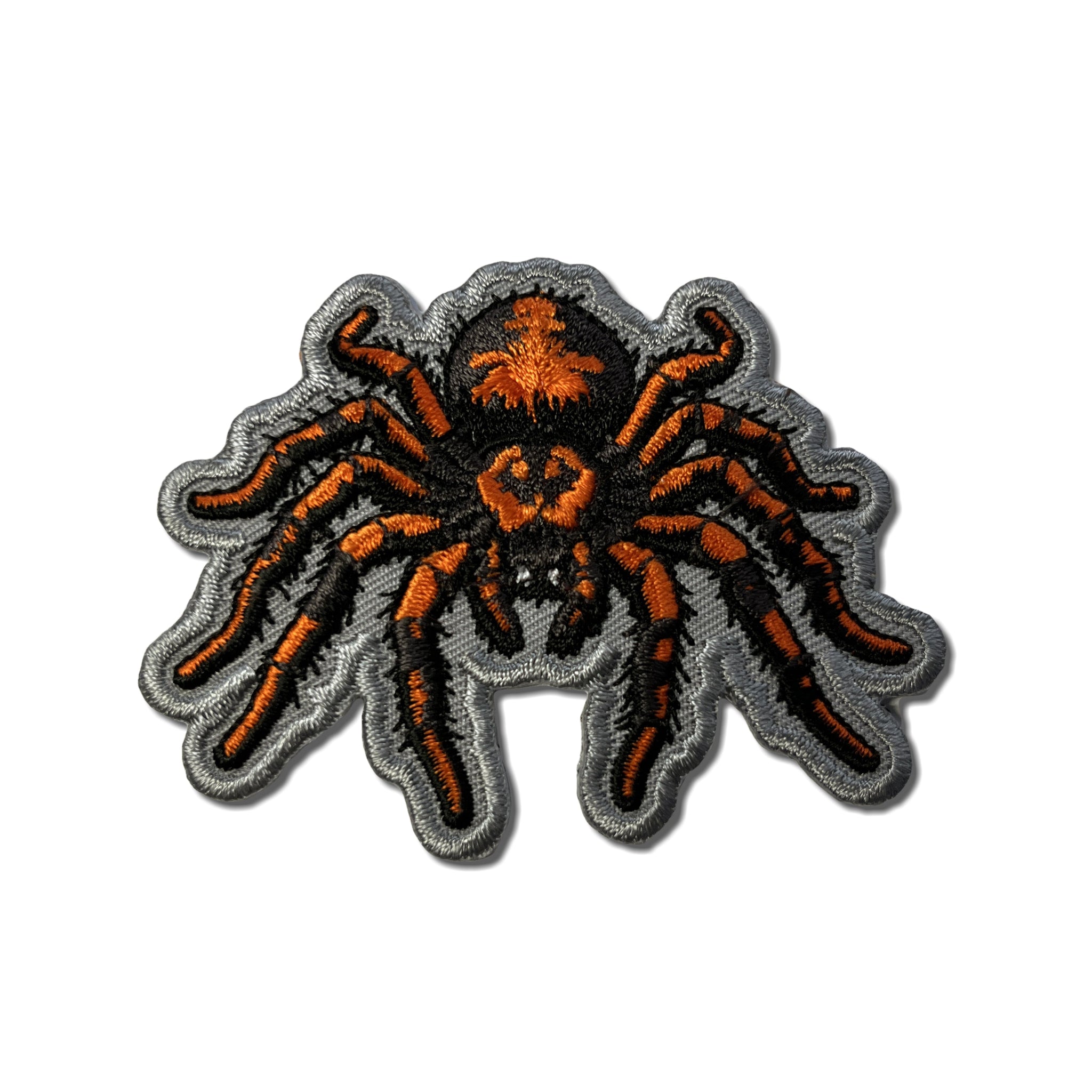 Embroidered Small Spider Black Orange Iron on Sew on Patch – PATCHERS