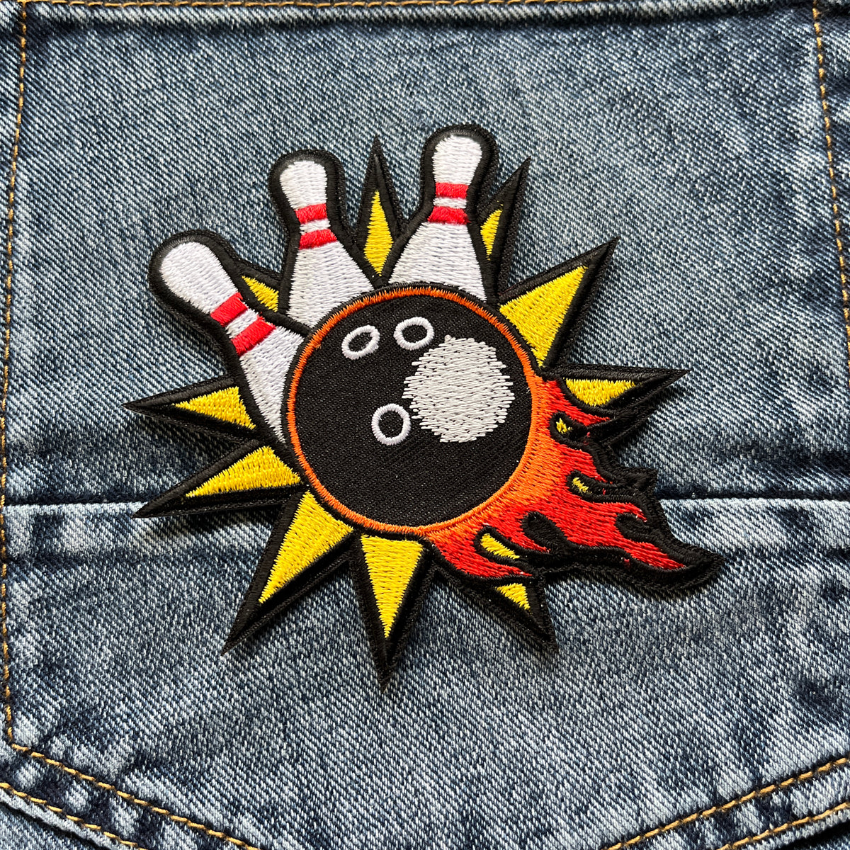 Patchten Embroidered Ten Pin Bowling Iron on Sew on Patch – PATCHERS