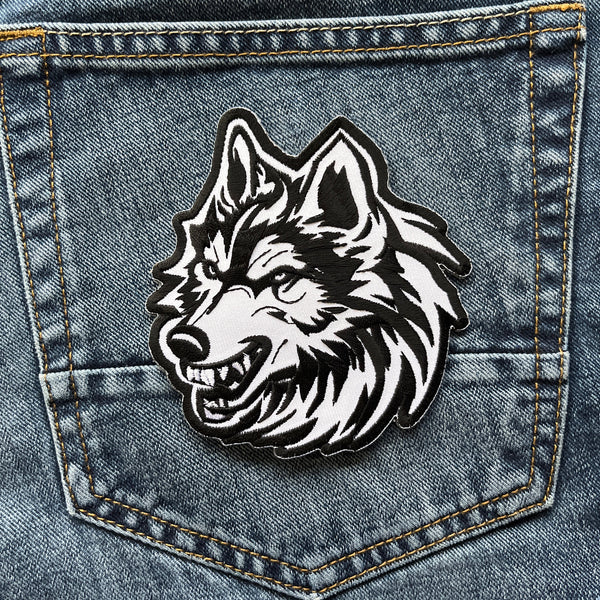 Tribal Angry Wolf Patch - PATCHERS Iron on Patch