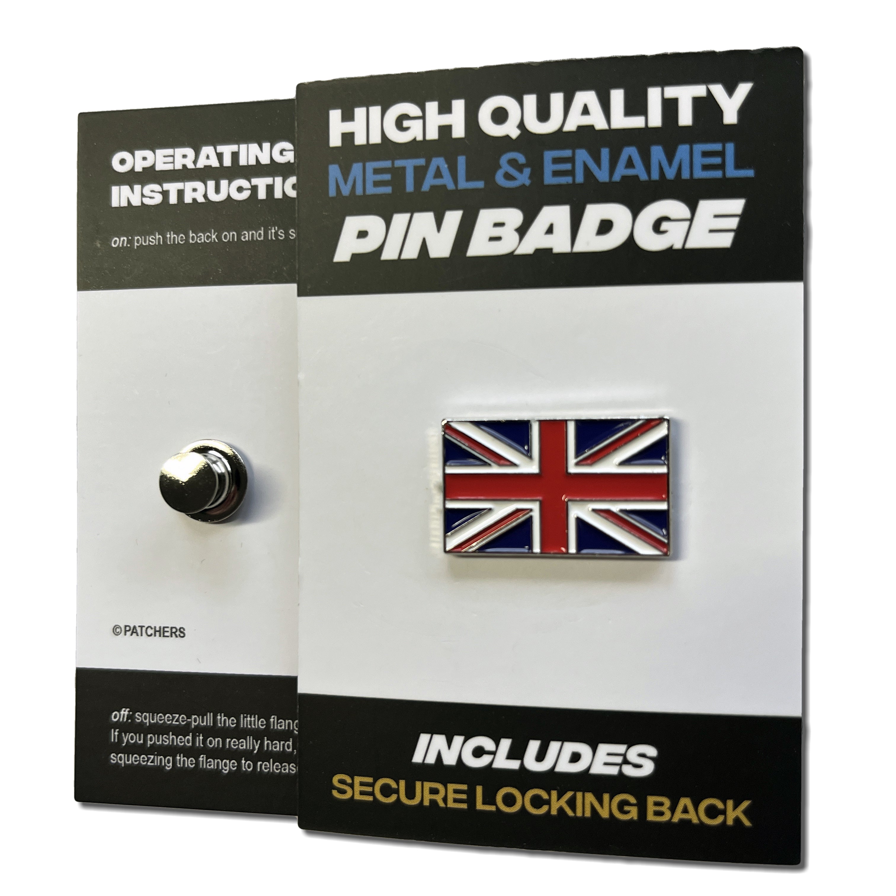 Spilla Sottile Union Jack Con Striscia Blu – Distintivo In Metallo 25x14 Mm Per Giacca O Borsa - 4