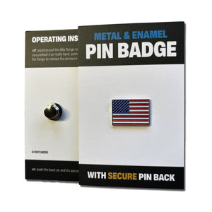 US Flag Pin Badge - PATCHERS Pin Badge