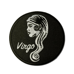 Virgo Zodiac Round Patch - PATCHERS Iron on Patch