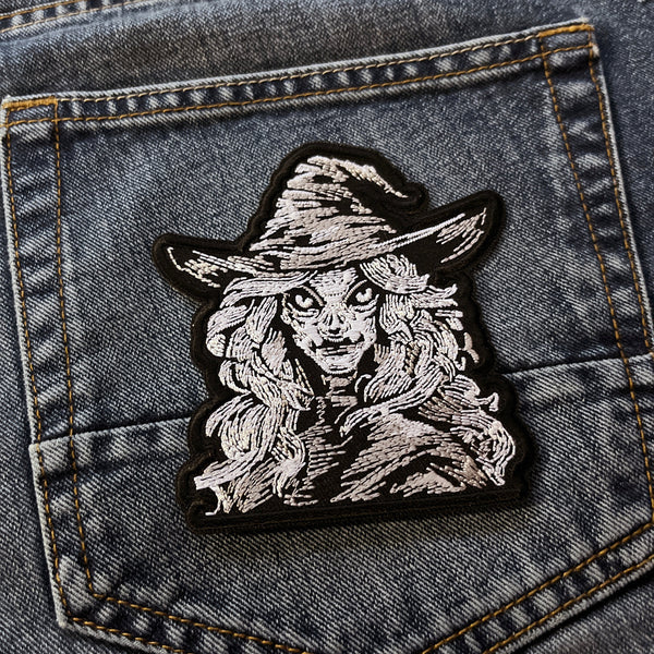 Witch Black Grey Patch - PATCHERS Iron on Patch