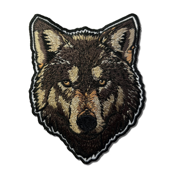 Wolf Stare Brown Patch - PATCHERS Iron on Patch