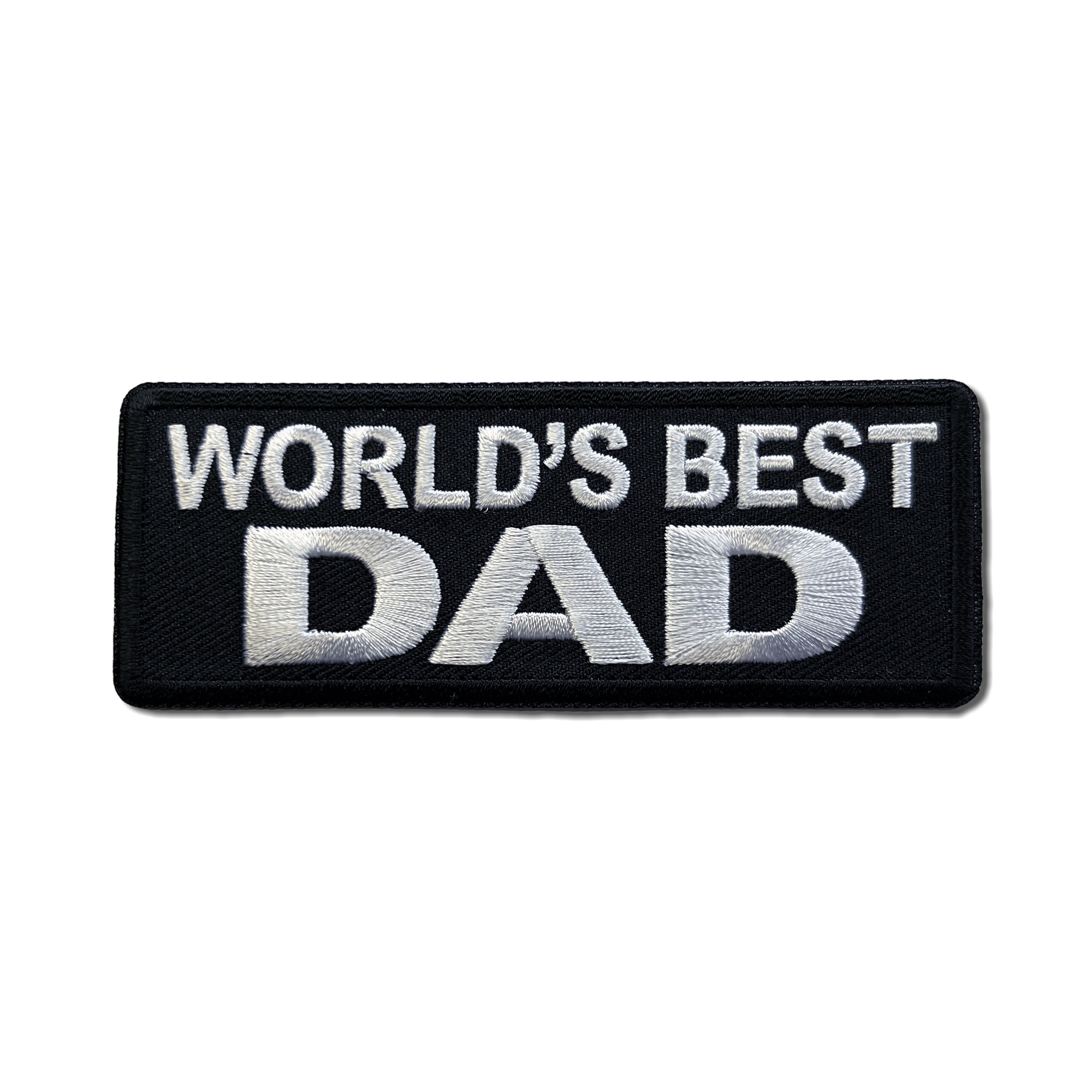 Embroidered World's Best Dad Iron on Sew on Patch – PATCHERS