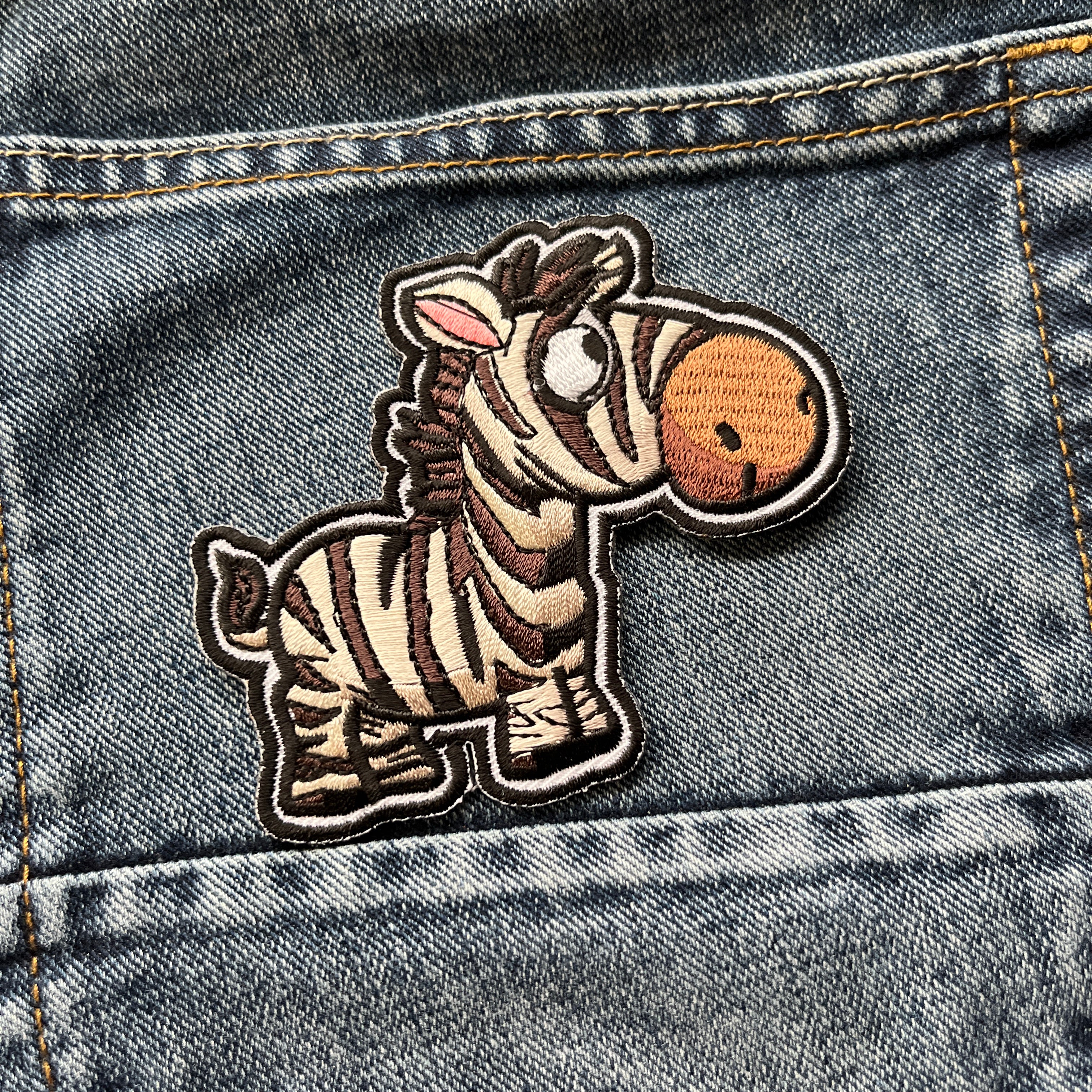 Embroidered Zebra Iron on Sew on Patch – PATCHERS