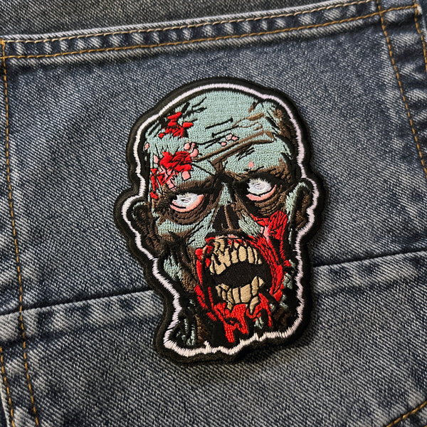 Zombie Face Patch - PATCHERS Iron on Patch