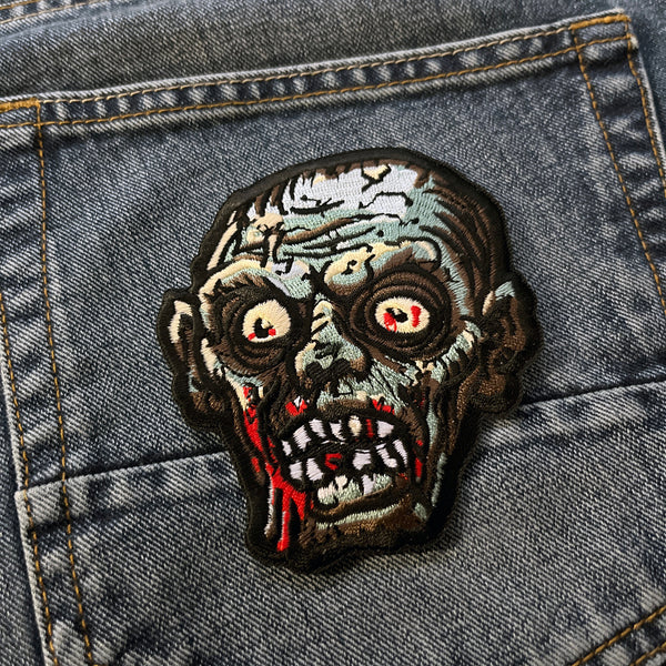 Zombie Head Patch - PATCHERS Iron on Patch