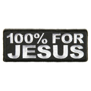 100 Percent For Jesus Patch - PATCHERS Iron on Patch