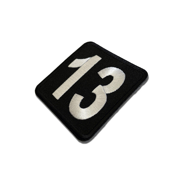 13 Black White Square Patch - PATCHERS Iron on Patch