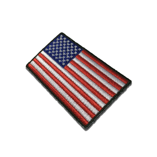 2½" American US Flag Black Border Patch - PATCHERS Iron on Patch