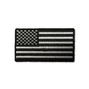 2½" American US Flag Black & White Patch - PATCHERS Iron on Patch