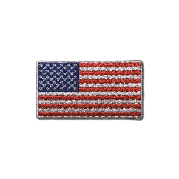 2" American US Flag White Border Patch - PATCHERS Iron on Patch