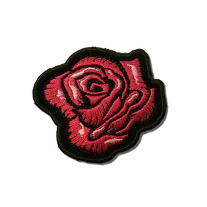 2" Pink Rose Head Patch - PATCHERS Iron on Patch