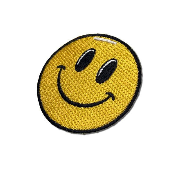 2" Smiley Face Patch - PATCHERS Iron on Patch