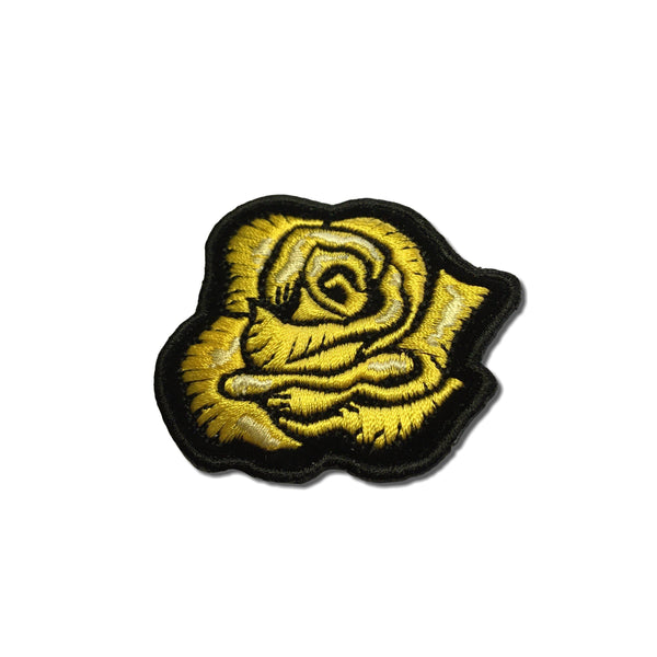 2" Yellow Rose Head Patch - PATCHERS Iron on Patch