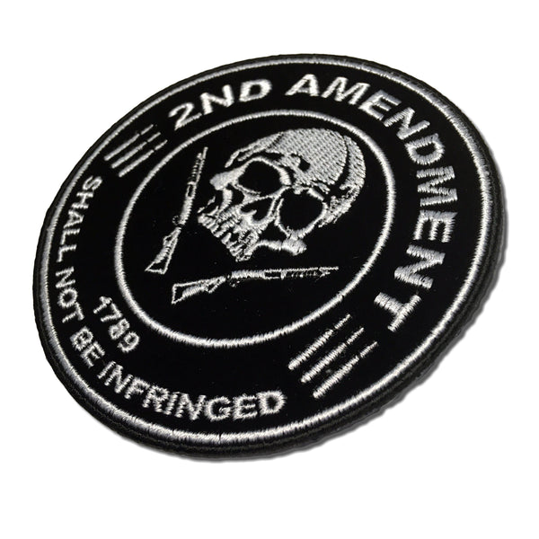 2nd Amendment Shall Not Be Infringed Skull 1789 Patch - PATCHERS Iron on Patch