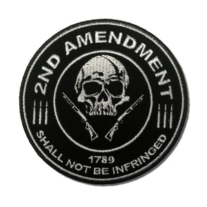 2nd Amendment Shall Not Be Infringed Skull 1789 Patch - PATCHERS Iron on Patch
