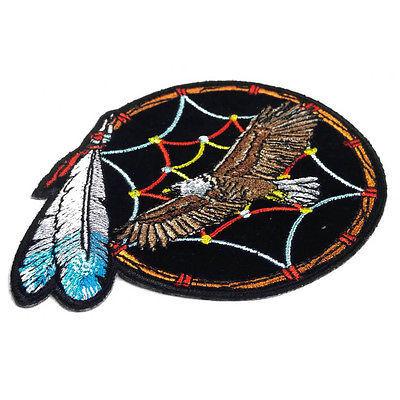 3½" Eagle Dreamcatcher Feather Patch - PATCHERS Iron on Patch