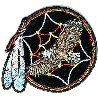3½" Eagle Dreamcatcher Feather Patch - PATCHERS Iron on Patch
