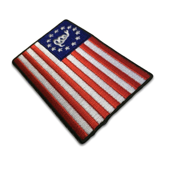 3½" Gadsden American US Flag Patch - PATCHERS Iron on Patch
