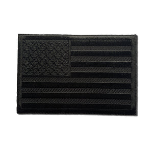 3" All Black American US Flag Patch - PATCHERS Iron on Patch