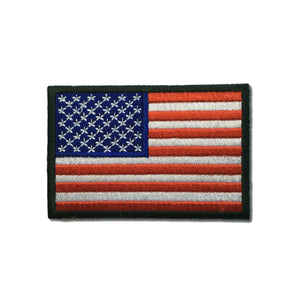 3" American US Flag Black Border Patch - PATCHERS Iron on Patch