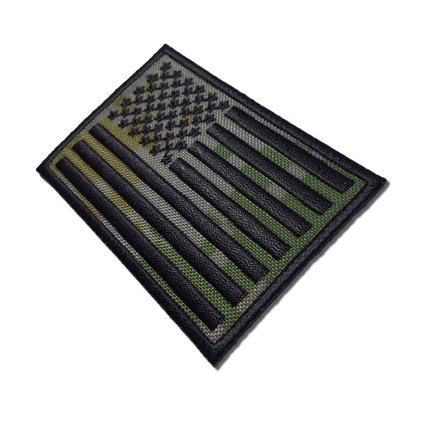 3" American US Flag Camo Patch - PATCHERS Iron on Patch