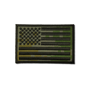 3" American US Flag Camo Patch - PATCHERS Iron on Patch