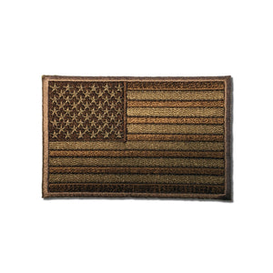 3" American US Flag Subdued Brown Patch - PATCHERS Iron on Patch