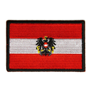 3" Austria Austrian Flag Patch - PATCHERS Iron on Patch