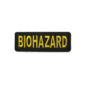 3" Biohazard Yellow on Black Patch - PATCHERS Iron on Patch