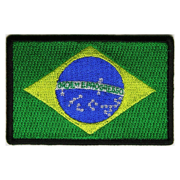3" Brazil Brazilian Flag Patch - PATCHERS Iron on Patch