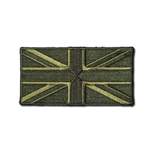 3" British UK Flag Green Union Jack Patch - PATCHERS Iron on Patch