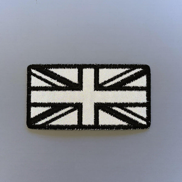 3" British UK Flag Reflective Union Jack Patch - PATCHERS Iron on Patch