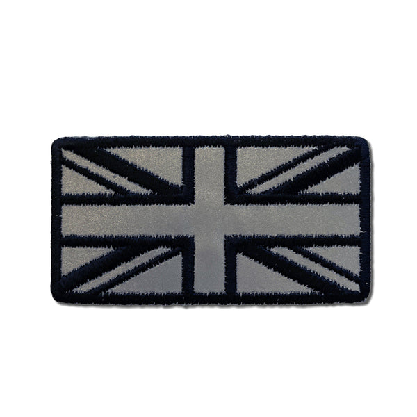 3" British UK Flag Reflective Union Jack Patch - PATCHERS Iron on Patch