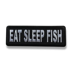 3" Eat Sleep Fish Patch - PATCHERS Iron on Patch