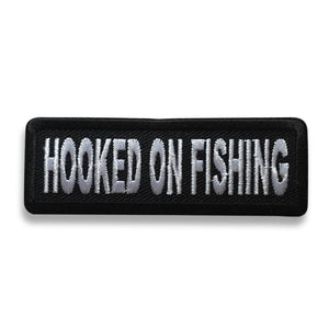 3" Hooked on Fishing Patch - PATCHERS Iron on Patch