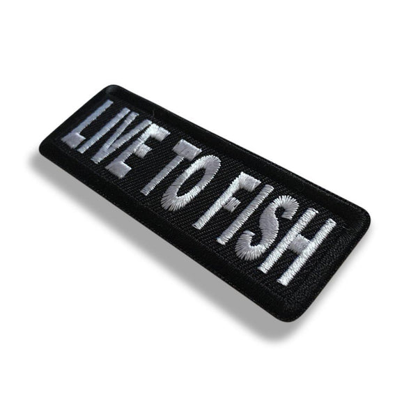 3" Live To Fish Patch - PATCHERS Iron on Patch